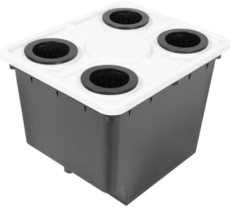 BESTonZON Hydroponik Anbau Eimer Ergonomischer Soilless Cultivation Bucket für Gemüse und Früchte Design für Gewächshaus und Gartenarbeit Schwarz Leicht und Tragbar