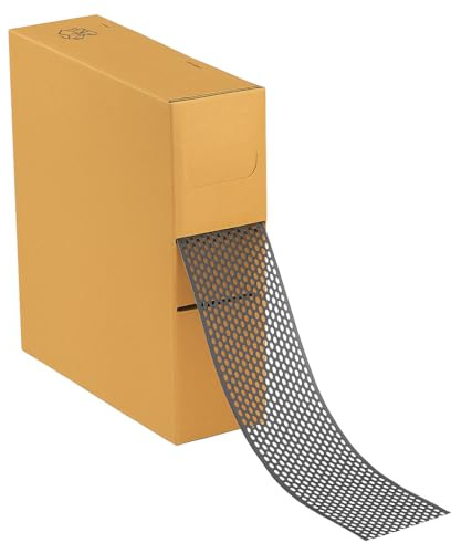 PVC-Traufenlüftungsgitter, 60 Meter Profi-Rolle, Vogelschutz und Dachraumbelüftung (80 mm anthrazit)