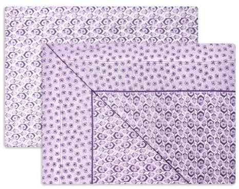Vionara Home Completo Lenzuola in Flanella di Puro Cotone, Matrimoniale, Anti-pilling, Completo Letto Invernale in Morbido Caldo Cotone, Made in Italy (F124 - Lilla)