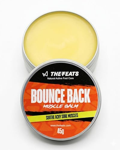 The Feats Bounce Back Muscle Rub - Post-Workout Muscle Balm - Soothes Aches & Tension, Supports Flexibility & Mobility - Natural Recovery Balm with Wintergreen & Peppermint Oil, 45g