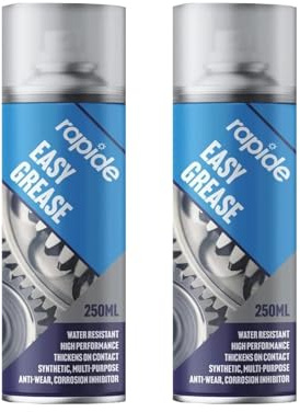 FAMBIZ Easy Grease Aerosol Spray, Long-Lasting Protection, Easy To Apply, Enhancing Efficiency, Non-Sticky, Perfect For Moving Parts, Hinges, Bearings, Chains, Gears, Motors, 250ml (2-pcs)