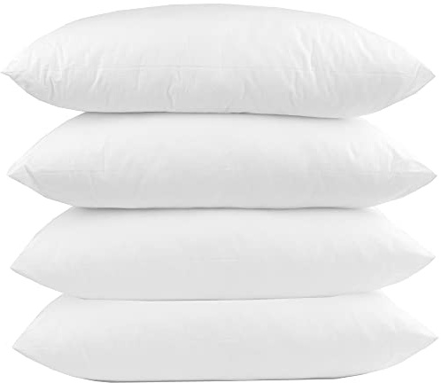 Bestlivings Füllkissen 50x50cm 4er-Set – Innenkissen Federfüllung Oeko-TEX | Kissenfüllung mit 500g Entenfedern, Baumwollbezug, formstabil & voluminös, ideal für Sofakissen & Dekokissen, waschbar 40°C