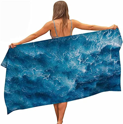 ESAAH Mikrofaser Badetuch Strandtuch Sporthandtuch Schnelltrocknend Ultraleicht Handtuchunterlage ReisenBergsteigen Fitness Sauna Für (A1,70x140cm)