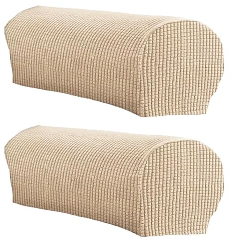 LINGXIYA Soft Stretch Plush Armrest Covers,Spandex Armrest Cover for Chairs/Sofas, Couch Arm Cover, Furniture Protector Armchair Slipcovers for Recliner, Set of 2