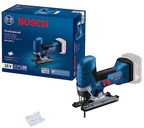 Bosch Professional Sierra de calar inalámbrica GST 185 LI (18 V, SOLO, 0-3.500 carreras/min, profundidad de corte en madera: 125 mm, en caja)