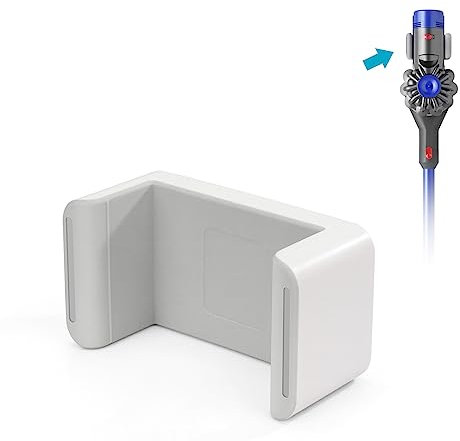 Vucuum Cleanner Wall Mount Vacuum Holder Mini Storage Wall Mount Stand Compatible for V8 Vacuum Cleanner (White)