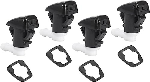 Unifizz 68269108AA 55372143AB 4pcs Car Front Windshield Washer Nozzle Sprayer Single Hole Replace for Jeep Grand Cherokee WK2 2011-2021 for Dodge Grand Caravan Durango 2011-2018