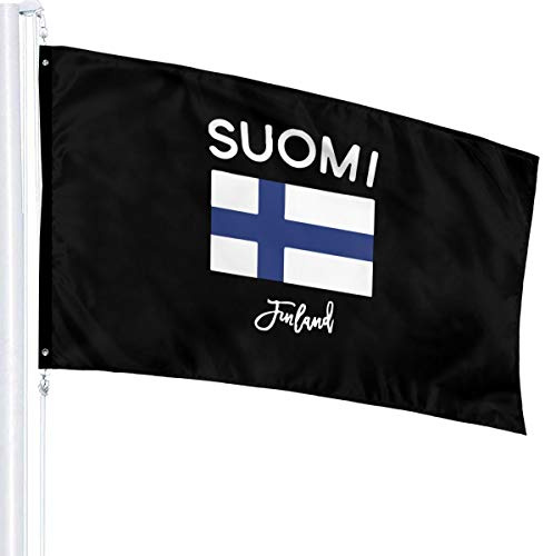 Bandiera 3 X 5 Bandiera Finlandia 100% Poliestere Bandiere Traslucide Singolo Strato 90 X 150 Cm - Striscione 3' X 5'