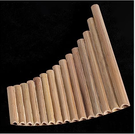 Panflöte 15 Pfeifen, Natürliche Bambus-Panflöte, G-Dur-Panflöte, Handgefertigtes Holzblasinstrument