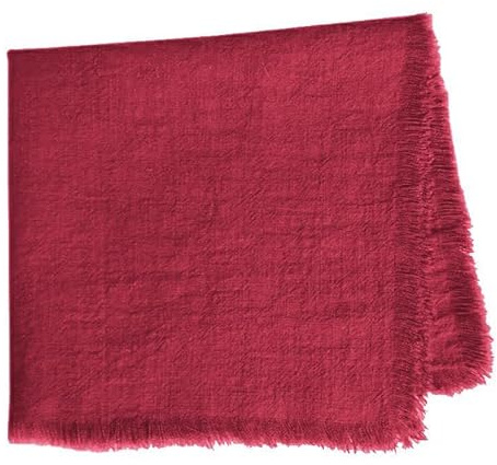 SYSUII Stoffservietten Leinenservietten,6er Set weich Baumwoll-Leinen Cloth Servietten Stoffservietten Abwaschbare Servietten Tischdekoration für Küche Familie Party Abendessen Cafe Restaurant -Rot
