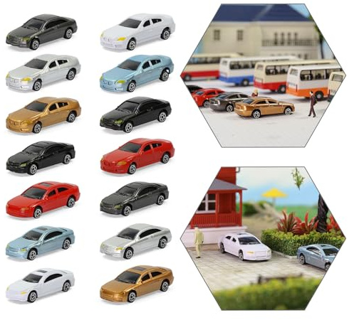 Evemodel 50Stk. Modell Spur Auto Modellbau Fahrzeug Diycraft Dekor Automodell Minigarten Dekor Bonsai Puppenhaus (Spur Z)