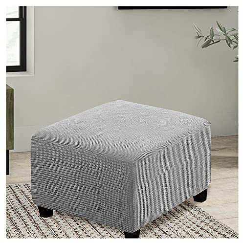 ELYSYSRL Hockerbezug Quadratisch Ottomane Schonbezug Quadratische Stretch Hocker Bezug Hocker Bezug für Ottomane Überzug Hockerbezug Quadratische Ottomane Abdeckungen(#2,60x60cm/24x24in)