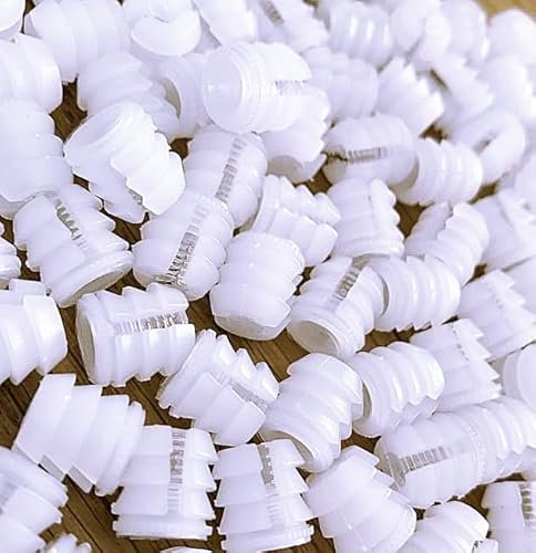 Inserti in plastica per tasselli, 10,6 mm x 10,6 mm, 50 pezzi, per piastre di riparazione cerniere per armadietti, tasselli di espansione per cerniere, foro 10 mm, vite M6
