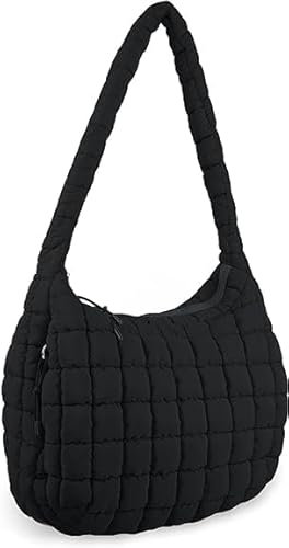 GSenhui Gesteppte Umhängetasche Puffer Tote Bag Einfarbig Puffy Crossbody Bag Quilted Bag Stepptasche Damen Shopper Leicht Gesteppte Tragetasche für Damen Puffy Shoulder Bag