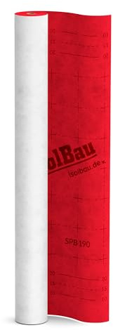 Isolbau Unterspannbahn Dach SPB 190, 37,5 m² Rolle (1,5 x 25 m) - Dampfdurchlässige Unterdeckbahn Dachfolie mit 190 g/m² Flächengrwicht - witterungsbeständig und wasserdicht
