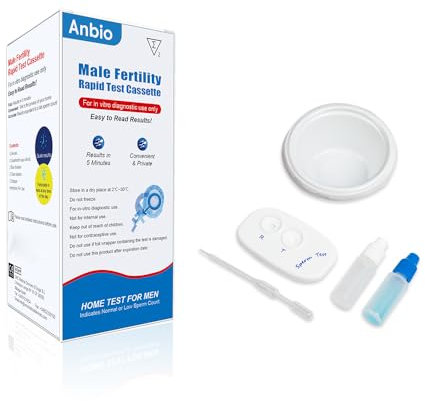 Anbio 2 x Fruchtbarkeitstest Sperma Test für Männer: Spermientest | Zeugungsfähigkeit Schnelltest Kinderwunsch - Misst die Konzentration von Spermien
