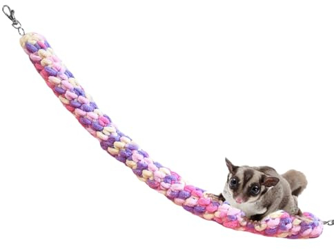 Corde d'escalade Sugar Glider, de balançoire Sugar Glider | d'enrichissement Suspendus pour Petits Animaux de Compagnie,Support de perchoirs pour perroquets, Jouet en Corde pour Oiseaux,
