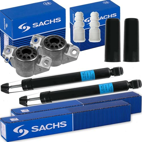 2x Sachs Gasdruck Stoßdämpfer hinten+Domlager+Protection Kit