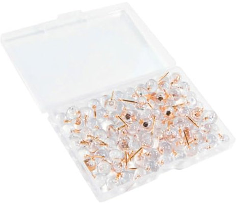 SEWACC Reißzwecken 100 Stück Elegante Reißzwecken in Roségold Runde Karten-reißzwecken Fürs Büro