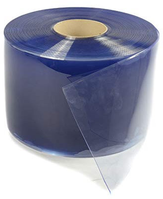 PVC Streifenvorhang transparent 300x5mm (L=50m) - PVC Lamellenvorhang - Industrievorhang - Rolle 50 meter