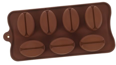 CONGARTENO Molde De Chocolate Con Forma De Grano De Café, Molde De Silicona Para Cubitos De Hielo, Fondant De Chocolate, Bandeja De Jabón, e Para Gelatina O Pudin, Postre,