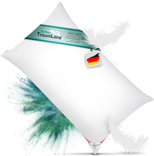 Bach's Betten Welt Canada Daunenkissen extra weich 100% Natur 350g 40x80 cm Flachkissen Peterle