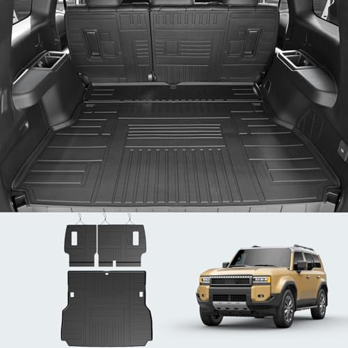 LUMWAY Alfombrilla de maletero para Toyota Land Cruiser 2026 2025 2024, alfombrilla de maletero con respaldo y protección para todo clima como reemplazo de forro de maletero para accesorios de Toyota