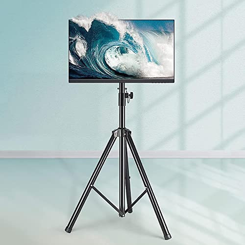 Soporte TV, Soporte TV con trípode, Soporte TV Piso con Altura Ajustable Pantallas Planas LED 17 a 32 Pulgadas, VESA máximo 100 x 100 mm, soporta hasta 50 kg/110 LB Soporte TV