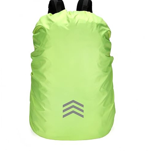 Zhenghebuy Waterproof Backpack Rain Cover,Reflective Backpack Cover,School Bag Rain Cover for Outdoor,Hiking,Camping,Traveling,Cycling(18-30L,Green)