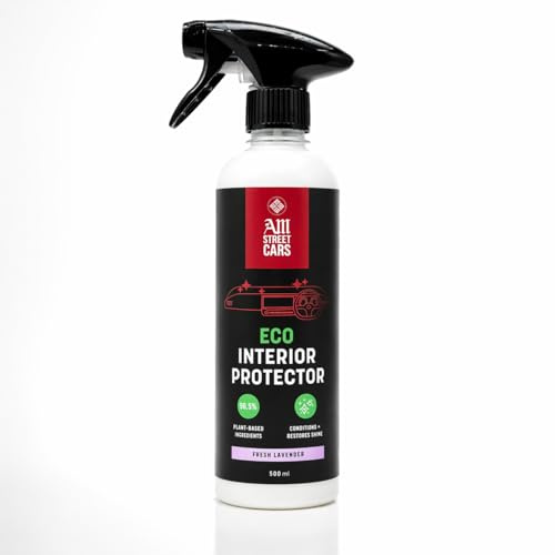 Car Interior Cleaner & Dashboard Protector Spray 500ml, Plant Based Interior Detailer with UV Protection, Streak Free Finish for Leather, Vinyl, Plastic & Trim – AM Street Cars