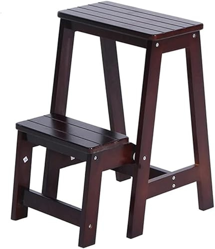 Escabeau en bois massif pour usage domestique durable et multifonctionnel avec design épais