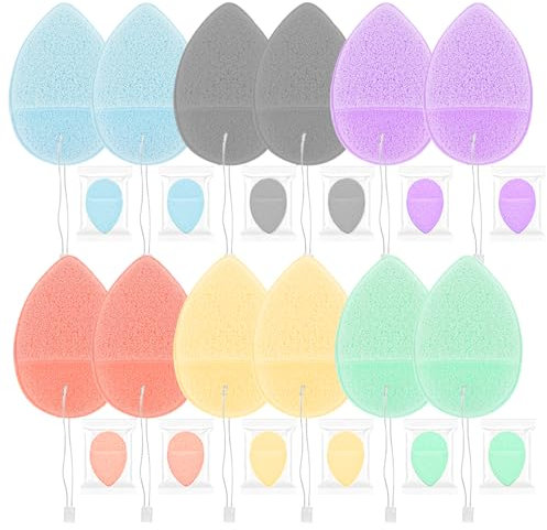 HhBdy 12 Pcs Reusable Face Scruber Glove,Face Exfoliator Pad,Facial Sponges Deep Pore Cleansing and Exfoliating Blackheads Suitable for All Skin Types(Multi Colors)