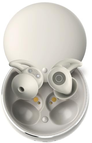 Bluripp Sleepals Micro Sleep Earbuds for Side Sleepers | Sleep Headphones with Comfortable and Snug Fit | Moderate Noise Reduction with Soft Earplugs (not ANC) | Small and Light, 28H Play (Off-White)