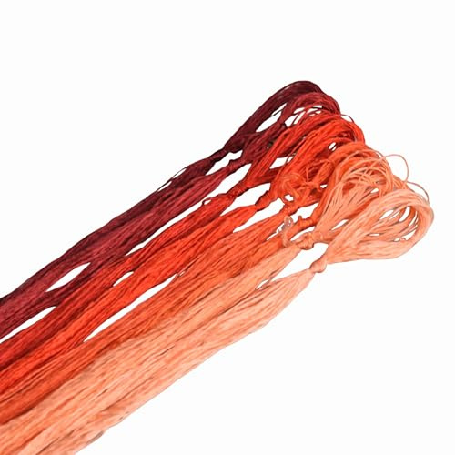 MINGGUXIUYI Maulbeerseide Stickgarn – Seidenfäden für Kreuzstich, chinesische Seide zum Weben, DIY-Schmuck & Handarbeitssets (42)