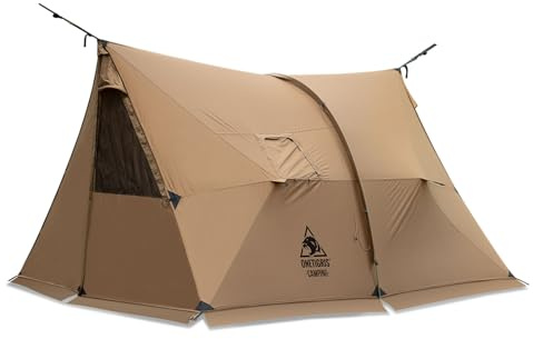 OneTigris ASH CANOOPY Hammock Hot Tent, Spacious Waterproof Windproof 4 Season Tent with Poles for Camping, Hiking, Bushcrafting, Survivalist, Car Trips