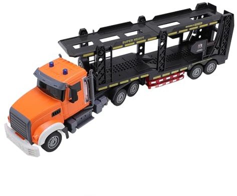 Greensen RC Camion Conteneur Jouet, Voiture Camion Télécommandé 2.4G Véhicule de Transport Électrique avec Lumières Sons Musique pour Enfants 3 Ans et Plus