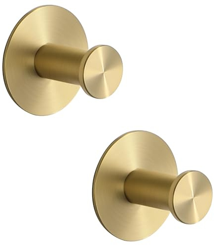 SAYAYO Klebehaken Haken Selbstklebend Wandhaken Gold 2 Stück Edelstahl