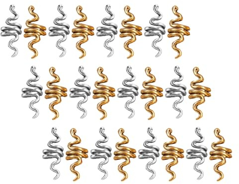 MUSISALY 40 Pezzi Spirali per Capelli in Metallo Gioielli Punk Forma di Serpente per Trecce e Coda Fermagli Elastici Molla per Donne e Ragazze Accessori Originali per Acconciature Eleganti