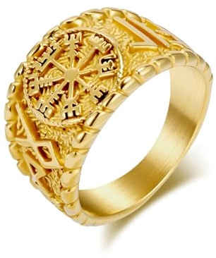 TIEHOKTW Hochzeitsringe Herren Silber/Gold/Schwarz, Verlobungsring Edelstahl 14MM Siegelring Ehering Freundschaftsringe mit Gravur Herrenringe Modeschmuck Gr. 57-67