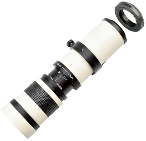 Whoasyst 420-800mm F/8.3-16 Telephoto Zoom Lens for T Mount for DSLR Cameras Accessories
