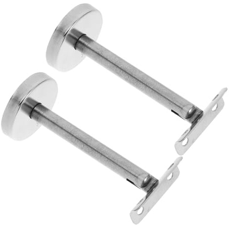 JOINPAYA 2 Piezas Soporte de Pasamanos Recto de Acero Inoxidable para Escaleras, Fijación a Pared, Diseño Moderno y Minimalista, Evita Deformación y Ahorra Espacio