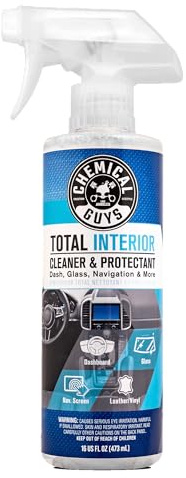 Chemical Guys Total Interior Cleaner & Protectant - Cleans and Protects Leather, Vinyl, Plastic, Rubber, and Glass with a Streak-Free Finish for Cars, Trucks, SUVs, RVs, and More - 16 oz