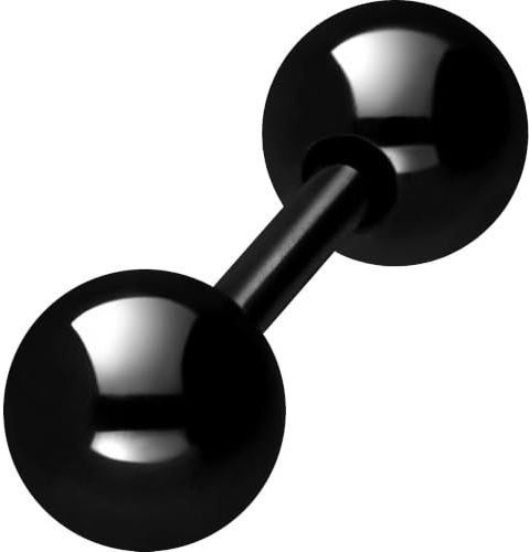PIERCINGLINE Titan Barbell | 2 KUGELN | Piercing Stab Zunge Brust Intim Ohr | Größen & Farbauswahl