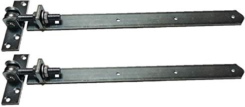 Premium Ladenbänder verzinkt mit Kloben verstellbar um 30 mm für Zauntor Länge 400 mm x Breite 40 mm, 2 Stück