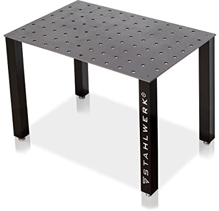 STAHLWERK Table de Soudure Table de Montage en kit DIY avec Plateau de Travail Massif de 12 mm en Acier S355 très résistant, Pieds revêtus par Poudre, capacité de Charge jusqu'à 1,5 t