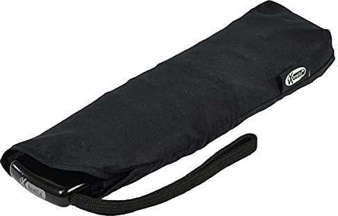 iX-brella Steel Flat Mini ombrello tascabile super piatto, Nero, 90 cm, Ombrello tascabile Super Mini