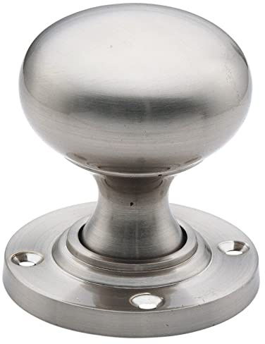 Ironmongery Solutions® Bun Mortice Knob for Doors Rim Lock Knobs, Gate Handle, Rim Knob, Door Knob Handles in Polished Nickel and Satin Nickel Finish Available in 63mm & 50mm. (50mm, Polished Nickel)