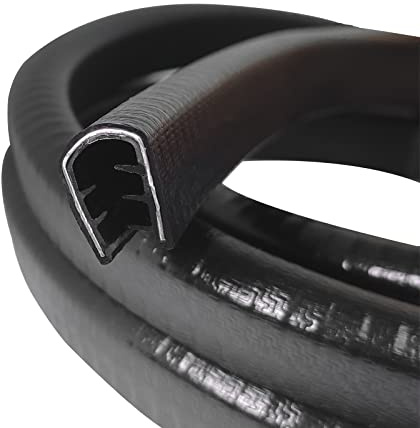 SYOAUTO 7 Meter großer Autotür Kantenschutz, Geeignet für Kantenstärken von 0,6 cm, Schwarz, Gummi, Universal Fit, für Limousinen, LKW, SUV, ATV, UTV
