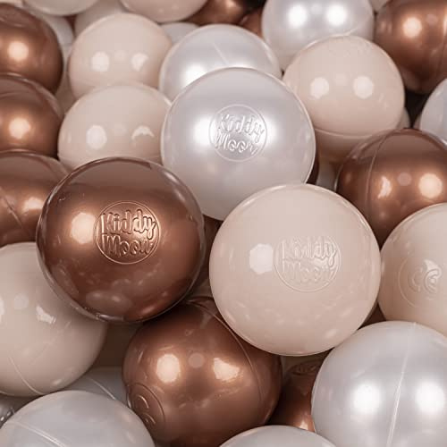 KiddyMoon Balles Colorées Pastel Colorées Only Pastel Plastique ∅7Cm pour Piscine Enfant Bébé Fabriqué en EU