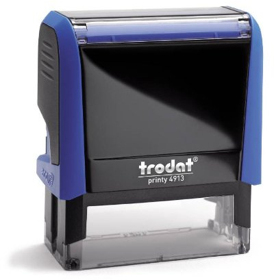 Trodat - Printy 4913 – Anpassa anpassad stämpel med önskad text, designa här online Boettens färg blå – Adresstämpel – läkarstämpel – med önskad text – 58 x 22 mm – 6 rader